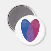 Bisexuelles Herz Magnet (Vorderseite/Rückseite)