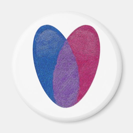 Bisexuelles Herz Magnet (Vorne)