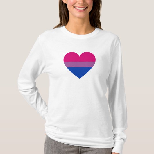 Bisexuelles Herz T-Shirt (Vorderseite)