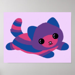 Bisexuelles Katzen-Poster Poster