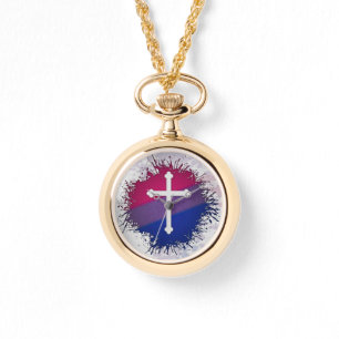 Bisexuelles Kreuz Armbanduhr