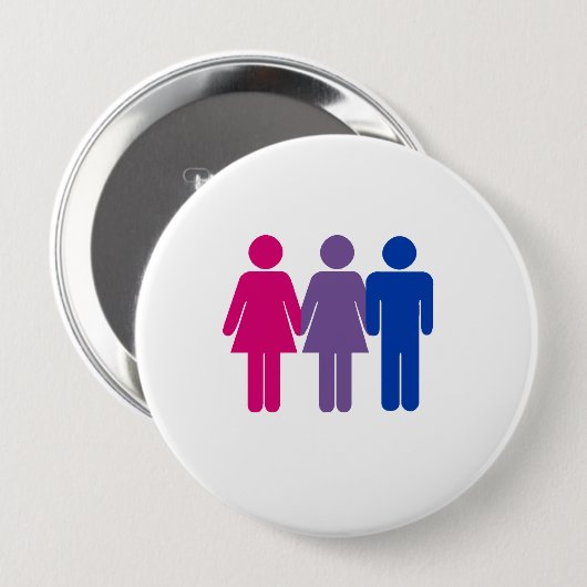 Bisexuelles Mädchen Button (Vorne & Hinten)