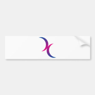 Bisexuelles Mondsymbol Autoaufkleber