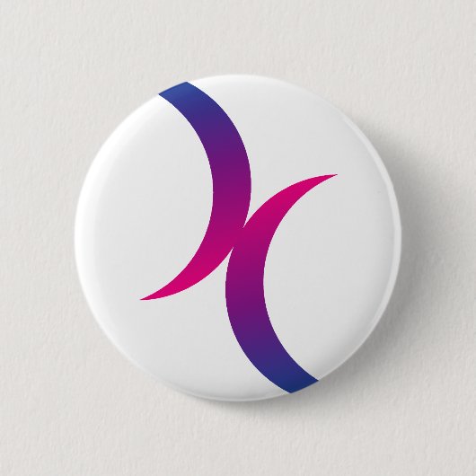 Bisexuelles Mondsymbol Button (Vorderseite)