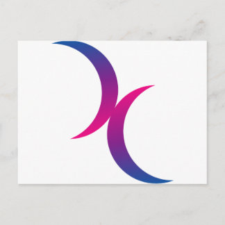 Bisexuelles Mondsymbol Postkarte