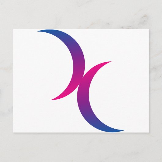 Bisexuelles Mondsymbol Postkarte (Vorderseite)