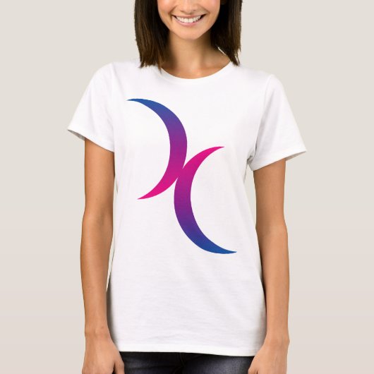 Bisexuelles Mondsymbol T-Shirt (Vorderseite)