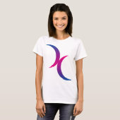 Bisexuelles Mondsymbol T-Shirt (Vorne ganz)