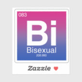Bisexuelles Periodisches Tabellenelement Aufkleber (Blatt)