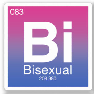 Bisexuelles Periodisches Tabellenelement Aufkleber