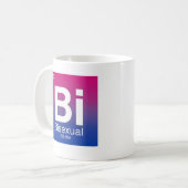Bisexuelles Periodisches Tabellenelement Kaffeetasse (Vorderseite Links)