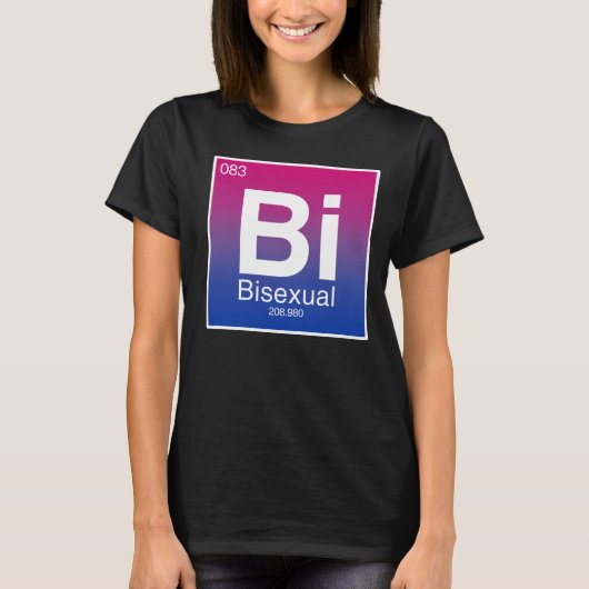 Bisexuelles Periodisches Tabellenelement T-Shirt (Vorderseite)