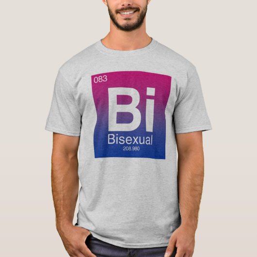 Bisexuelles Periodisches Tabellenelement T-Shirt (Vorderseite)