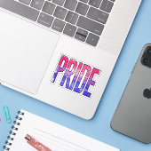 Bisexuelles Priesterwort Aufkleber (Laptop mit iPhone)