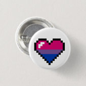 Bisexuelles Retro Stolz-8-Bitherz Button (Vorne & Hinten)