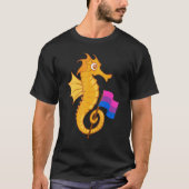 Bisexuelles Seepferd Bisexualität Bisexuelle Flagg T-Shirt (Vorderseite)