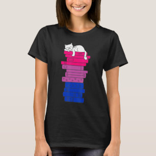 Bisexuelles-Stolz-Flagge Stolz Süße Katze Eltern B T-Shirt