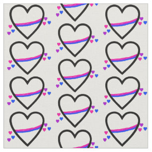 Bisexuelles Stolz-Herz Stoff