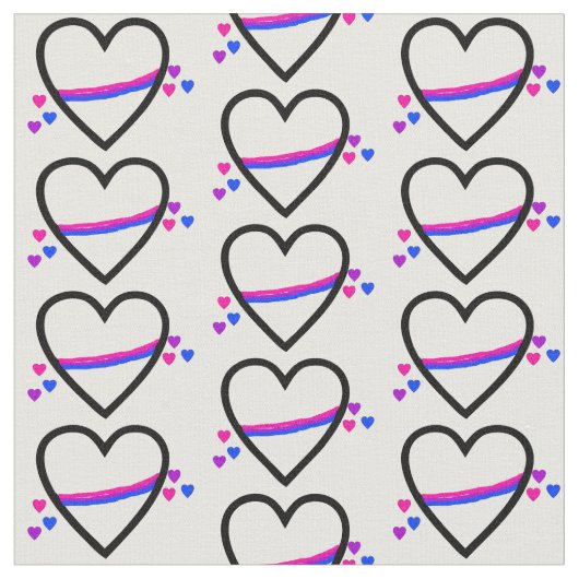 Bisexuelles Stolz-Herz Stoff (Nahaufnahme)
