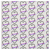 Bisexuelles Stolz-Herz Stoff (Muster)