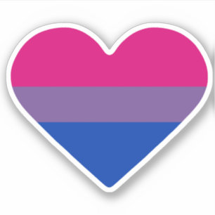 Bisexuelles Stolzflagge Herz Aufkleber