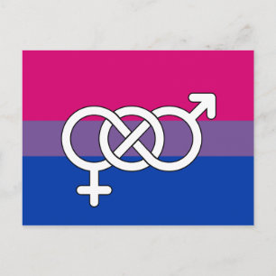 Bisexuelles Stolzsymbol Flagge Postkarte