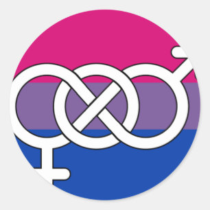 Bisexuelles Stolzsymbol Flagge Runder Aufkleber