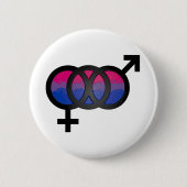 bisexuelles Symbol 3D Button (Vorderseite)