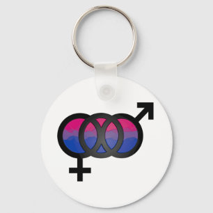 bisexuelles Symbol 3D Schlüsselanhänger