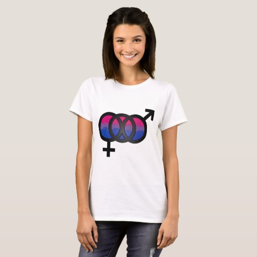 bisexuelles Symbol 3D T-Shirt (Vorne ganz)