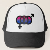 bisexuelles Symbol 3D Truckerkappe (Vorderseite)