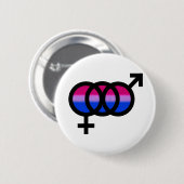 Bisexuelles Symbol Button (Vorne & Hinten)