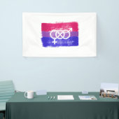 BISEXUELLES SYMBOL-FLAG BANNER (Messeveranstaltung)