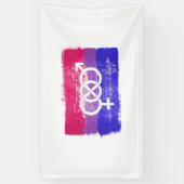 BISEXUELLES SYMBOL-FLAG BANNER (Vertikal)