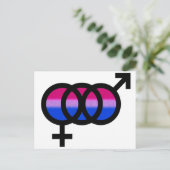 Bisexuelles Symbol Postkarte (Stehend Vorderseite)