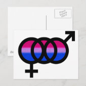 Bisexuelles Symbol Postkarte (Vorne/Hinten)