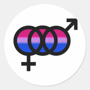 Bisexuelles Symbol Runder Aufkleber