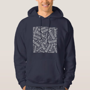 BISEXUELLES WORTMUSTER WEIß -.png Hoodie