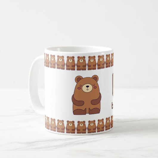 BisforBear–FunAlphabetCupDesign Kaffeetasse (Vorderseite Links)