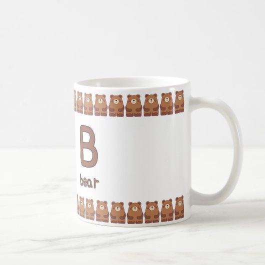 BisforBear–Spaßalphabet-Tassendesign Kaffeetasse (Rechts)