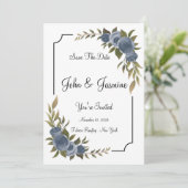 Bisher Gerettet elegantes Blumenzwiebeln Einladung (Stehend Vorderseite)