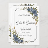 Bisher Gerettet elegantes Blumenzwiebeln Einladung (Vorne/Hinten)