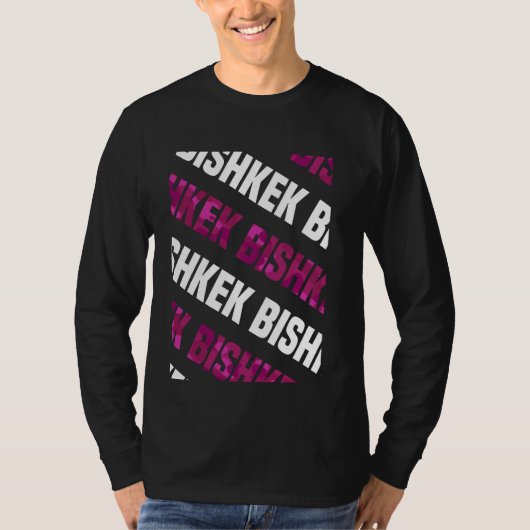 Bishkek Camouflage Pattern Pink Camouflage T-Shirt (Vorderseite)