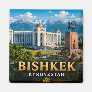 Bishkek Kirgisistan Tor zum Gebirge 🏔️ Magnet