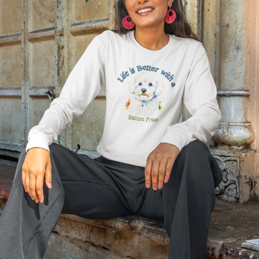 Bishon Frise Custom dog dad dog Mom T-Shirt