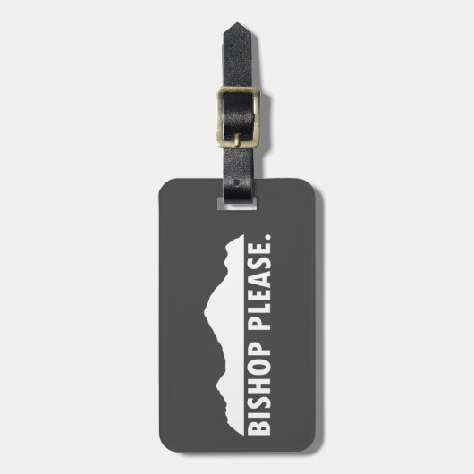 Bishop Bitte Gepäckanhänger (Vorderseite vertikal)