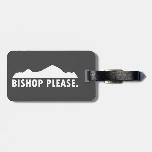 Bishop Bitte Gepäckanhänger (Rückseite horizontal)