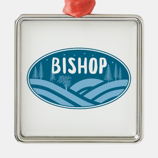 Bishop California Outdoor Ornament Aus Metall (Vorne)