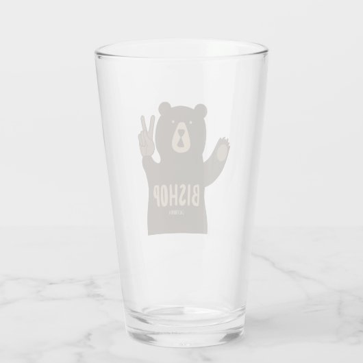Bishop California Peace Bear Glas (Rückseite)