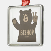 Bishop California Peace Bear Ornament Aus Metall (Links)